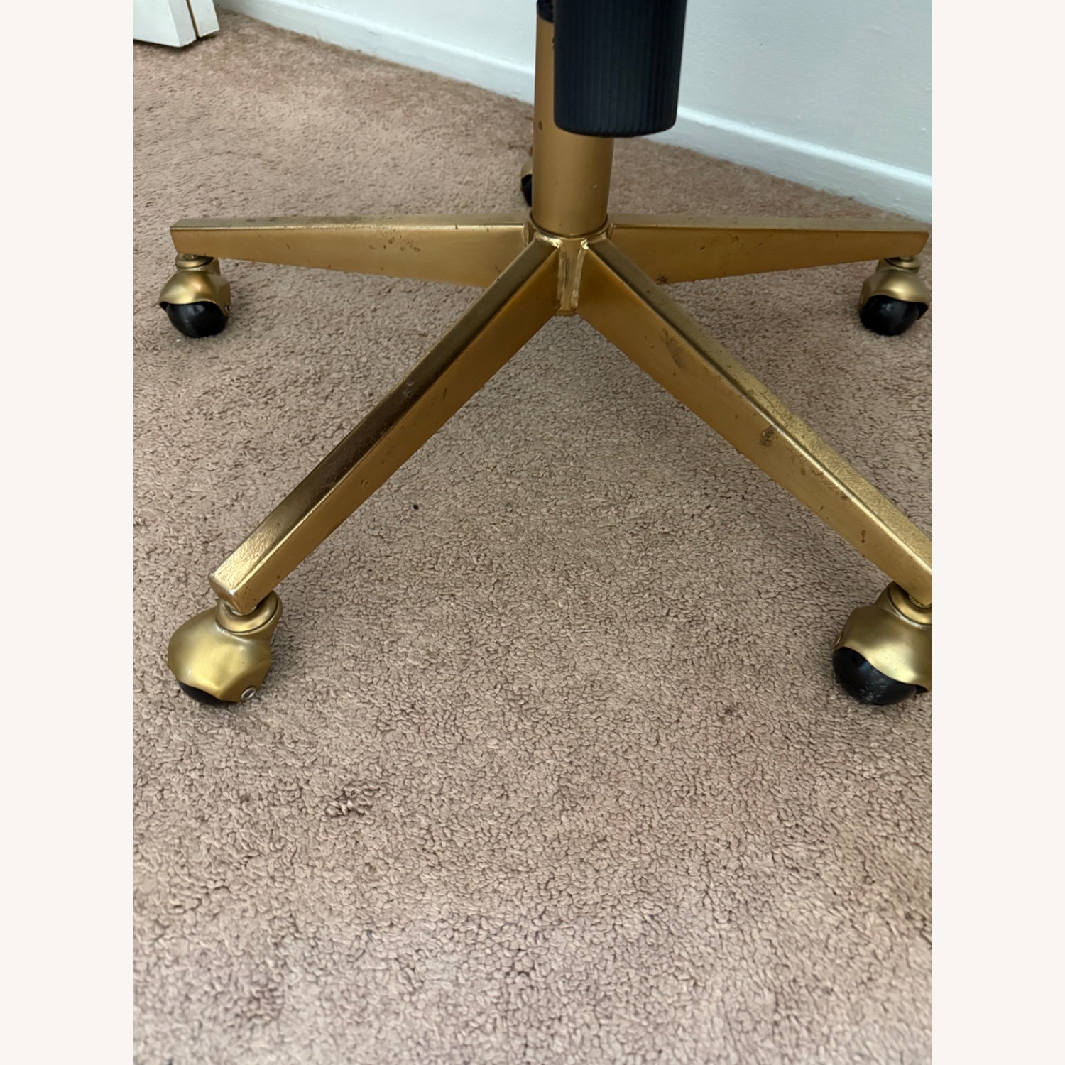 CB2 Channel Green Velvet Office Chair - image-6