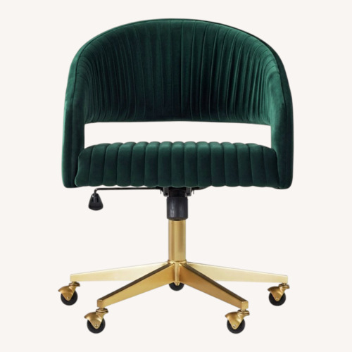 Used CB2 Channel Green Velvet Office Chair for sale on AptDeco