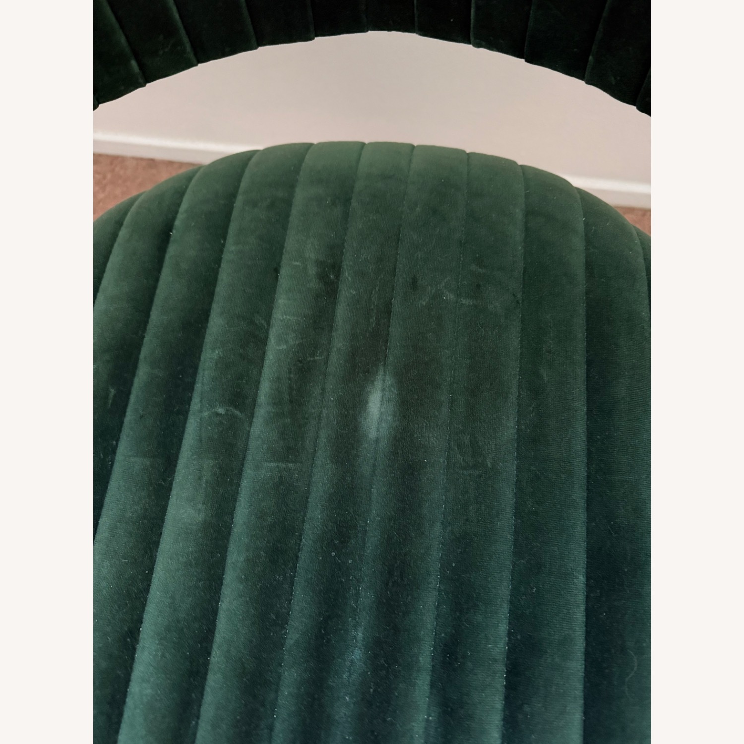 CB2 Channel Green Velvet Office Chair - image-2