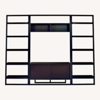 Crate & Barrel Dark Brown Sloane Media Center 