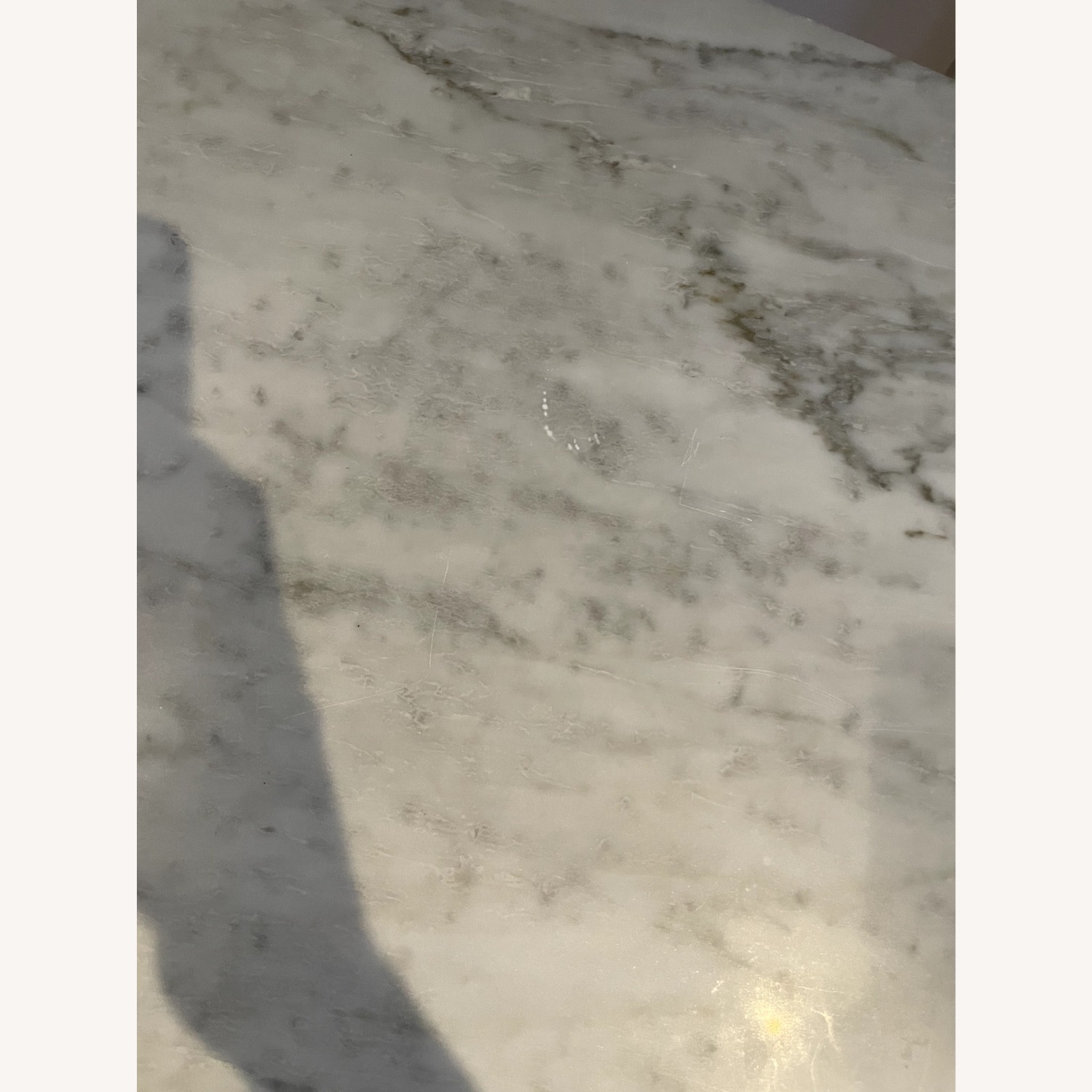 CB2 Fullerton Black Metal Desk W White Marble Top - image-3