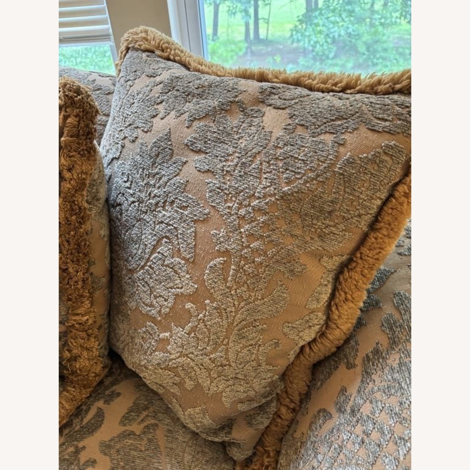 Old Hickory Tannery Gold Fabric 3+ Seater Sofa - image-11