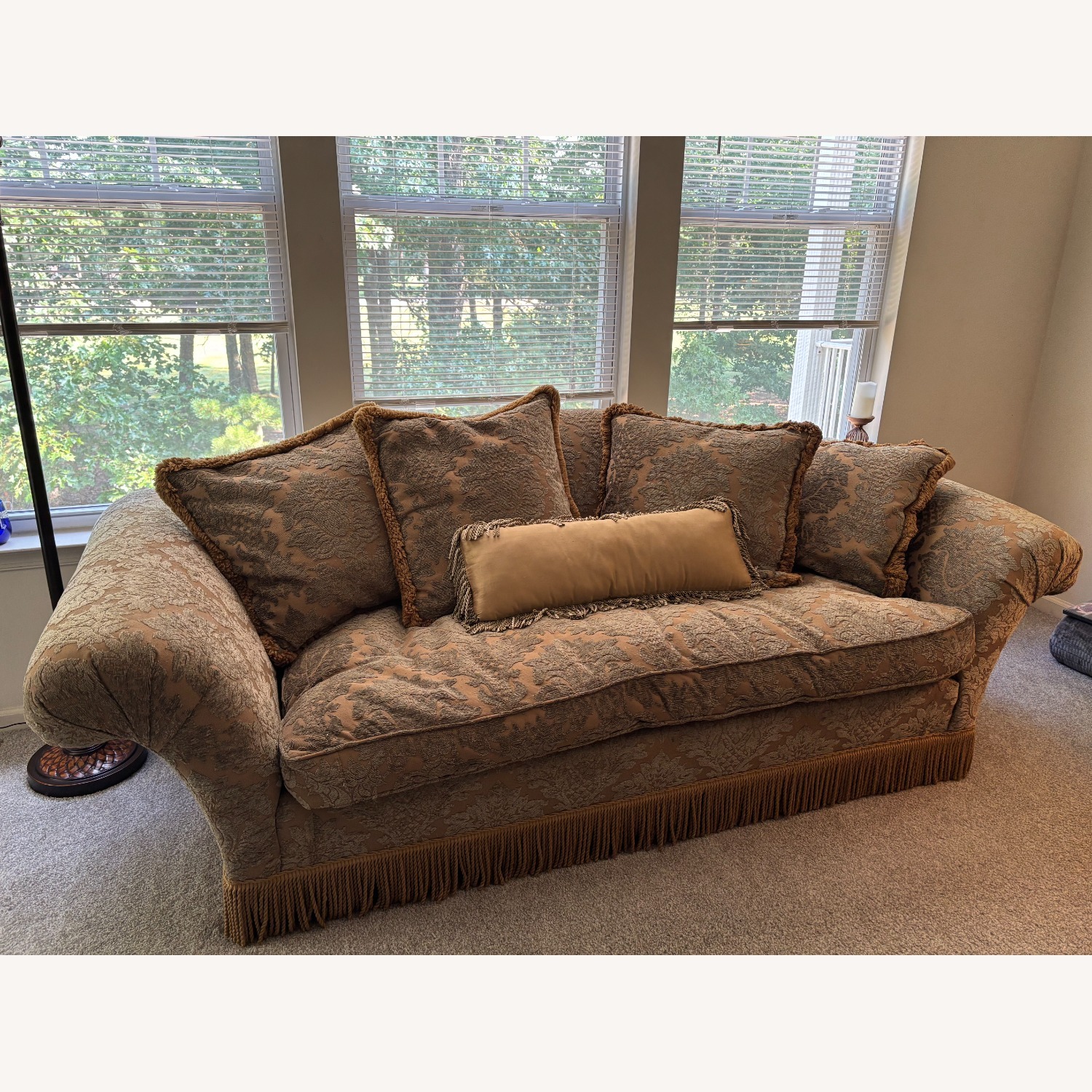 Old Hickory Tannery Gold Fabric 3+ Seater Sofa - image-4