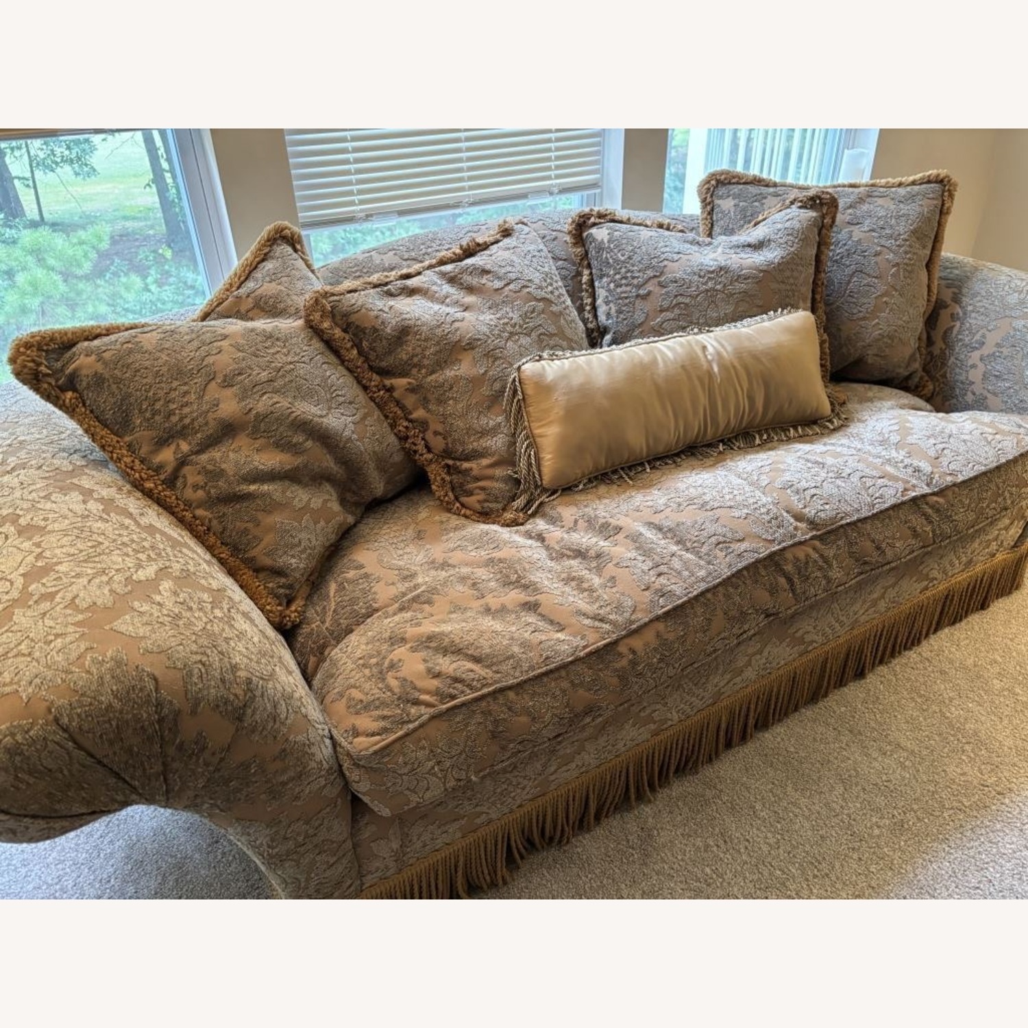 Old Hickory Tannery Gold Fabric 3+ Seater Sofa - image-13