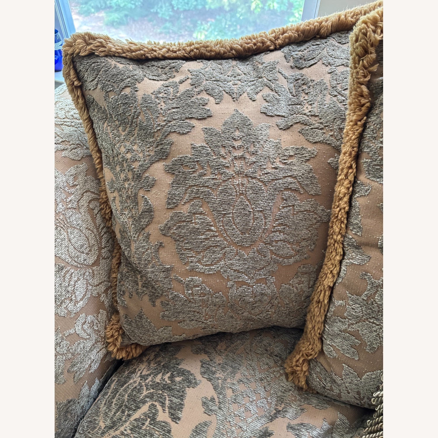 Old Hickory Tannery Gold Fabric 3+ Seater Sofa - image-6