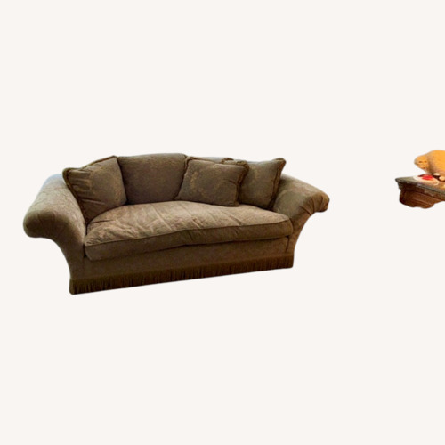 Used Old Hickory Tannery Gold Fabric 3+ Seater Sofa for sale on AptDeco