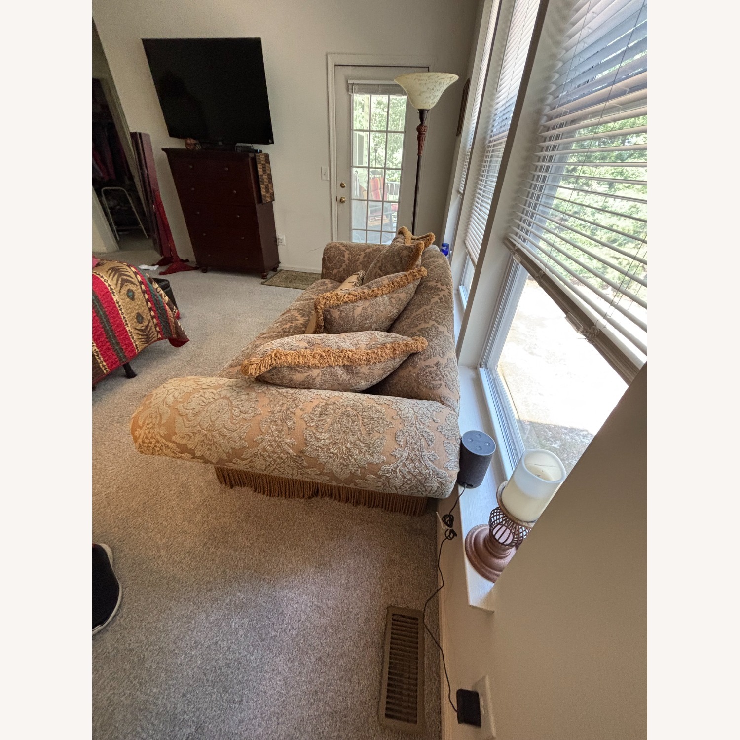 Old Hickory Tannery Gold Fabric 3+ Seater Sofa - image-2