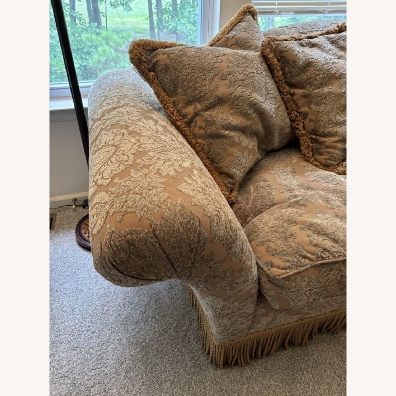 Old Hickory Tannery Gold Fabric 3+ Seater Sofa - image-10