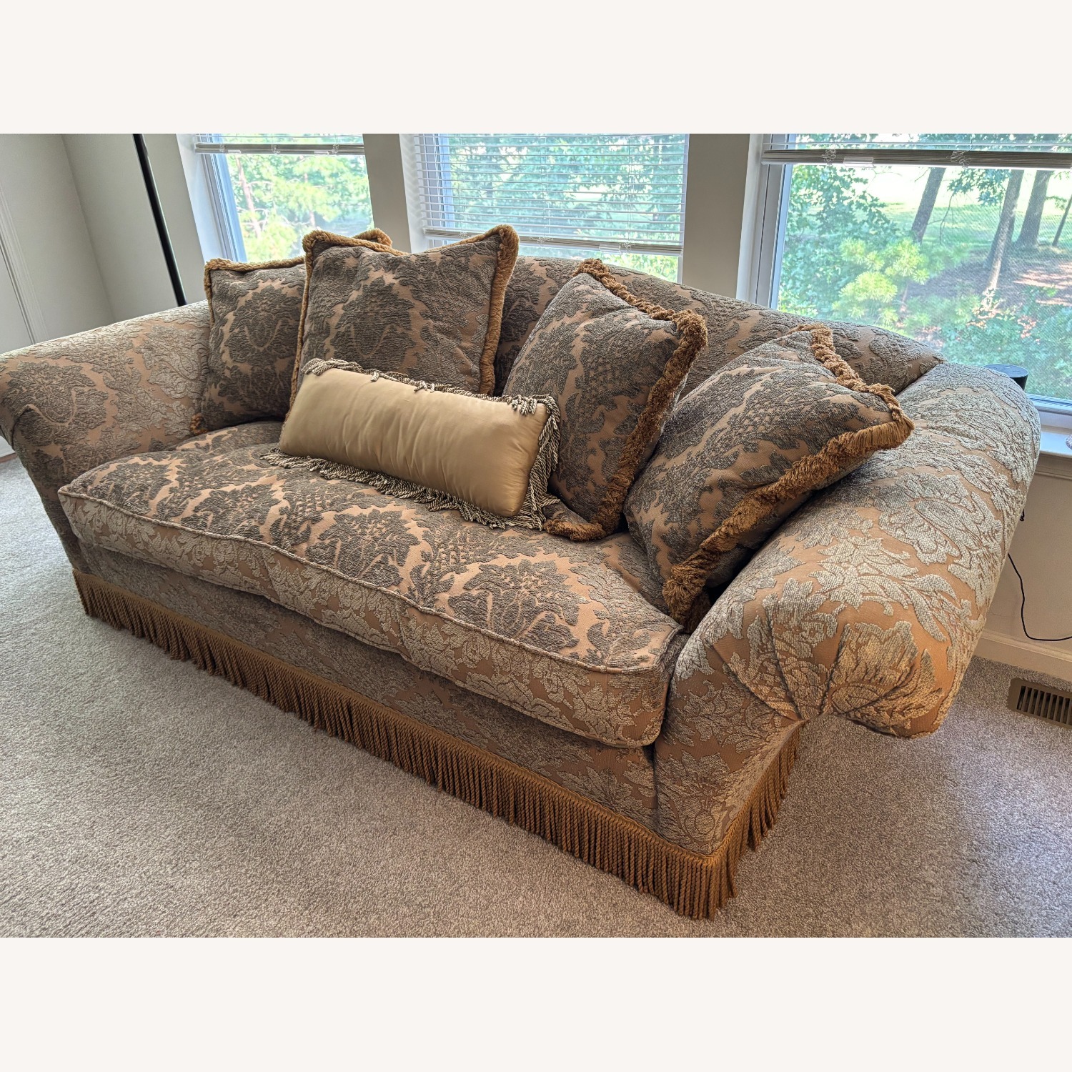 Old Hickory Tannery Gold Fabric 3+ Seater Sofa - image-5