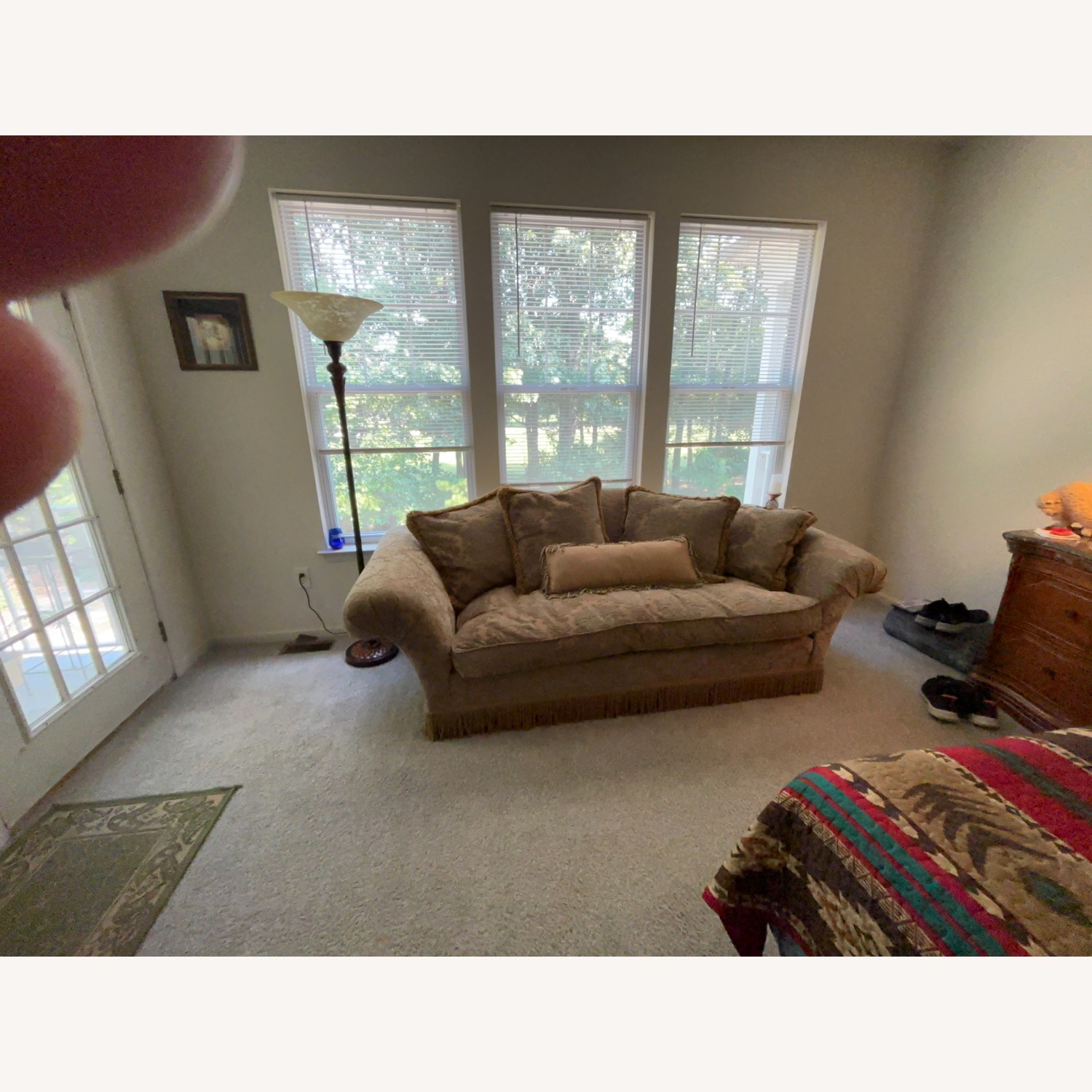 Old Hickory Tannery Gold Fabric 3+ Seater Sofa - image-1