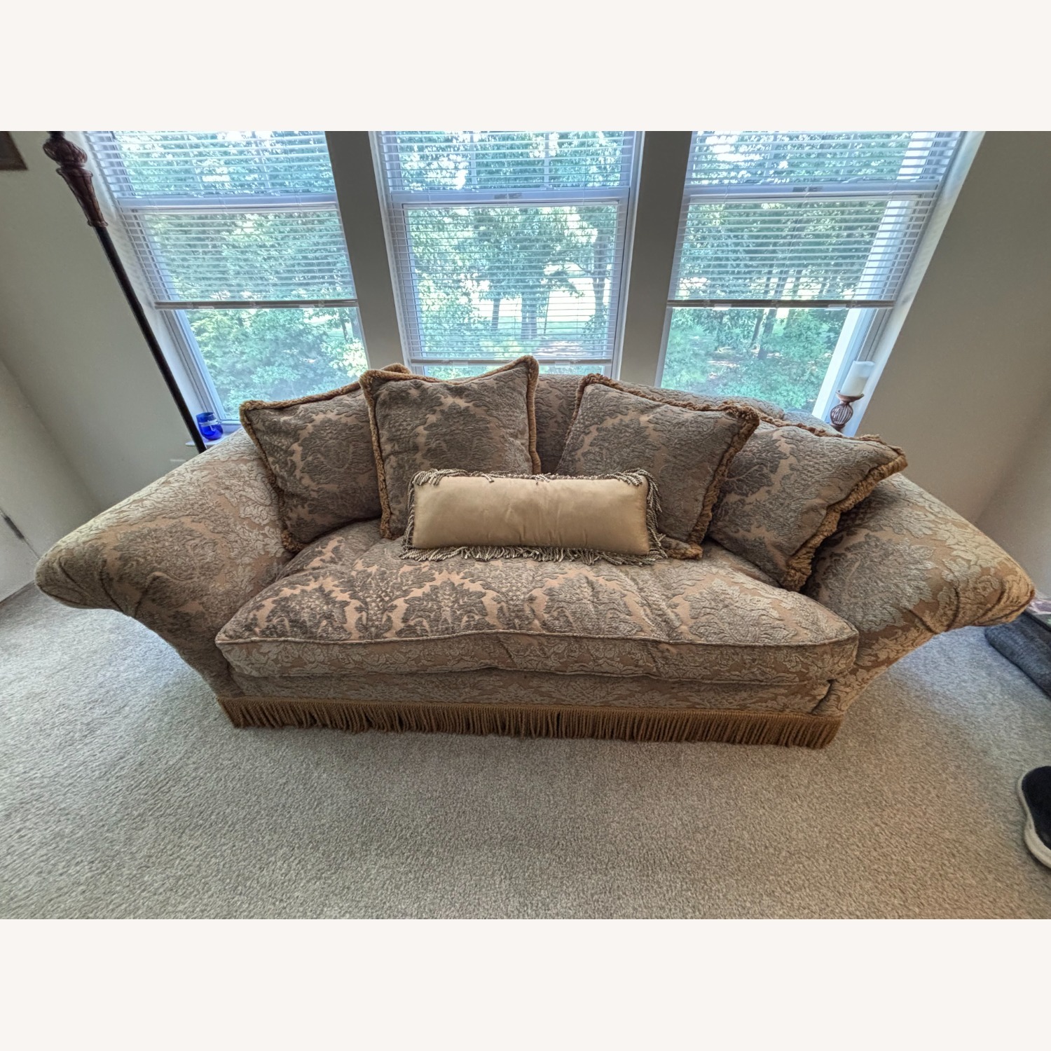 Old Hickory Tannery Gold Fabric 3+ Seater Sofa - image-3