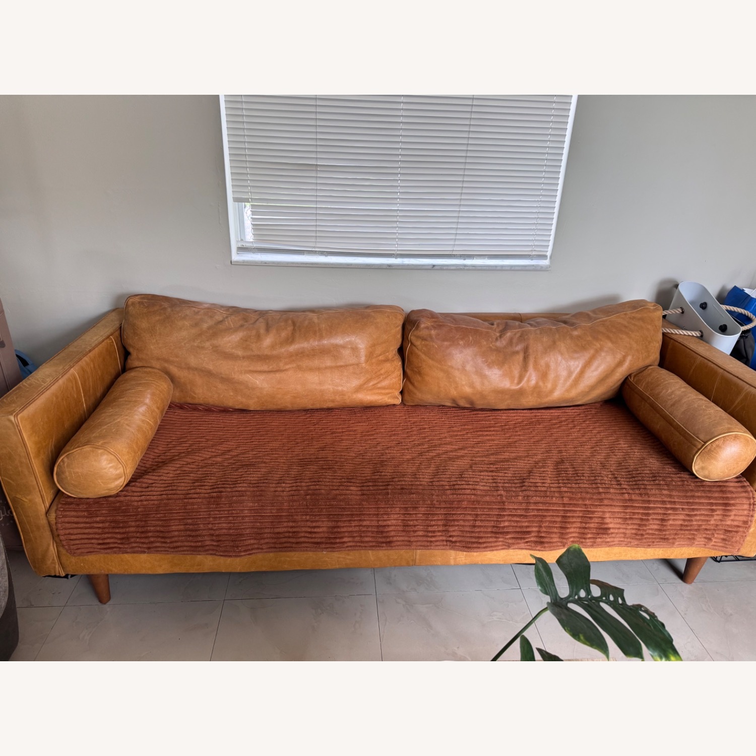 Joybird Briar Natural Leather 3+ Seater Sofa - image-6