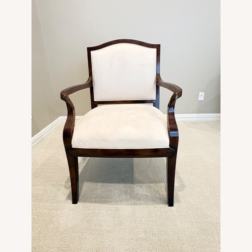 Used Kreiss Aria Natural Fabric Accent Chairs for sale on AptDeco