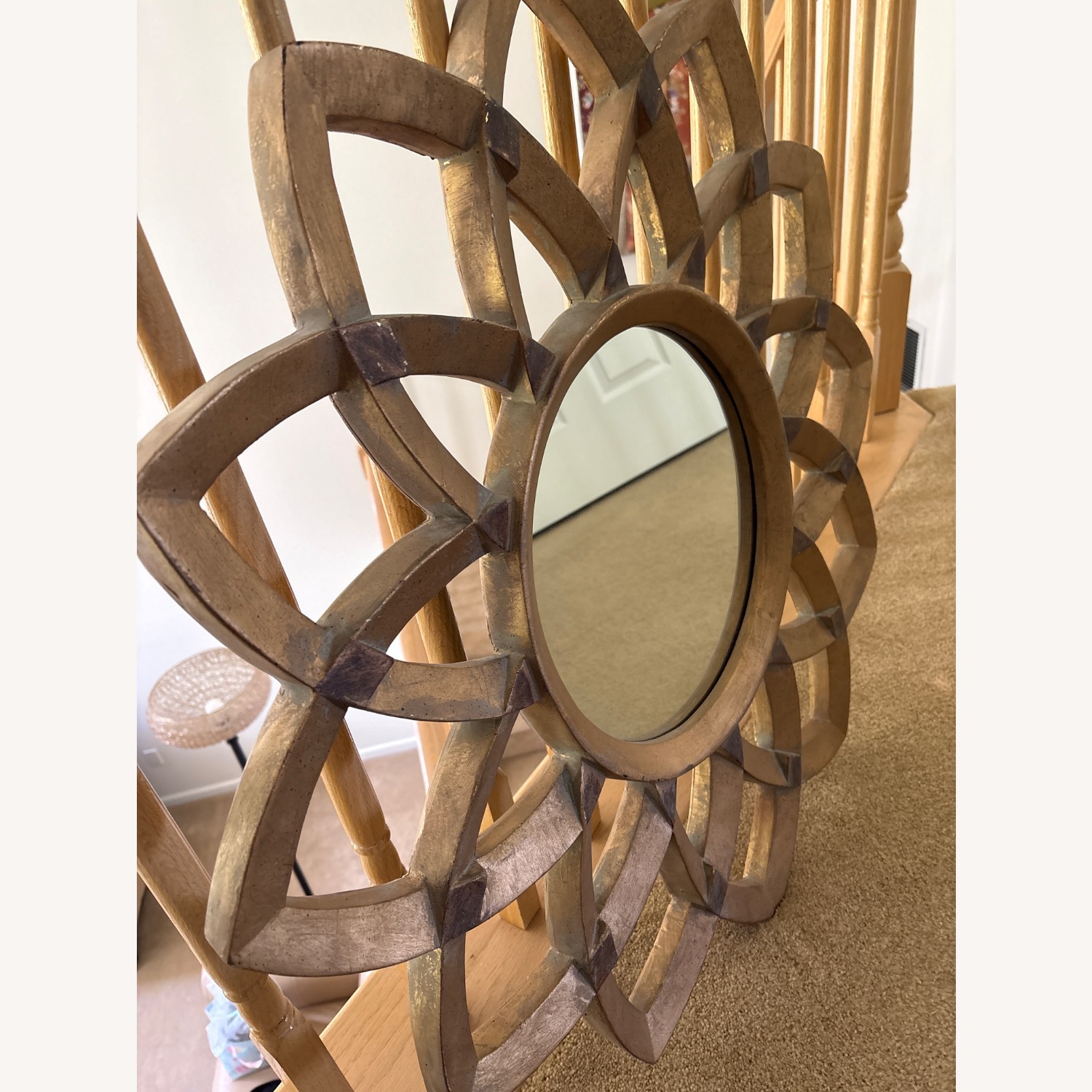 Raymour & Flanigan Gold Wall Mirror - image-1