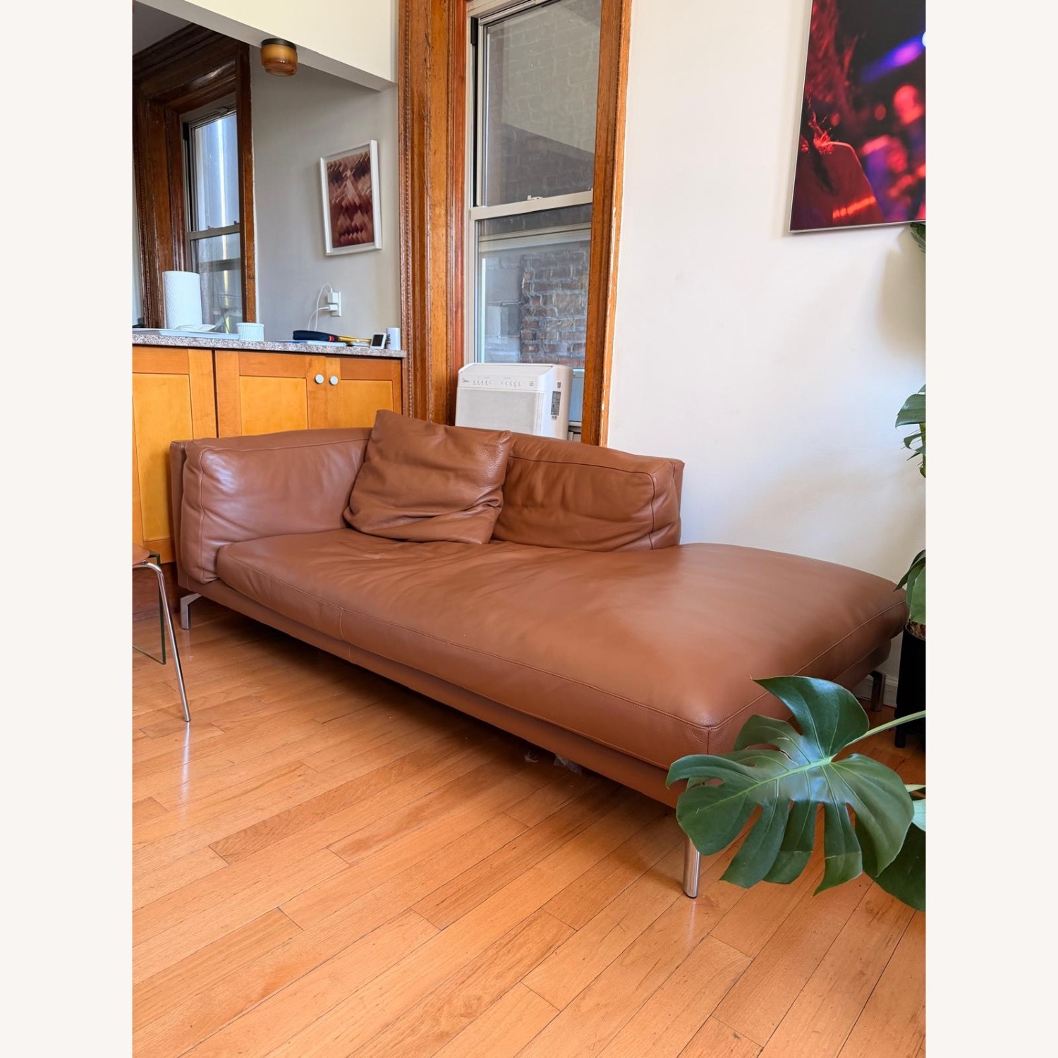Design Within Reach Light Brown Chaise Lounge - image-1