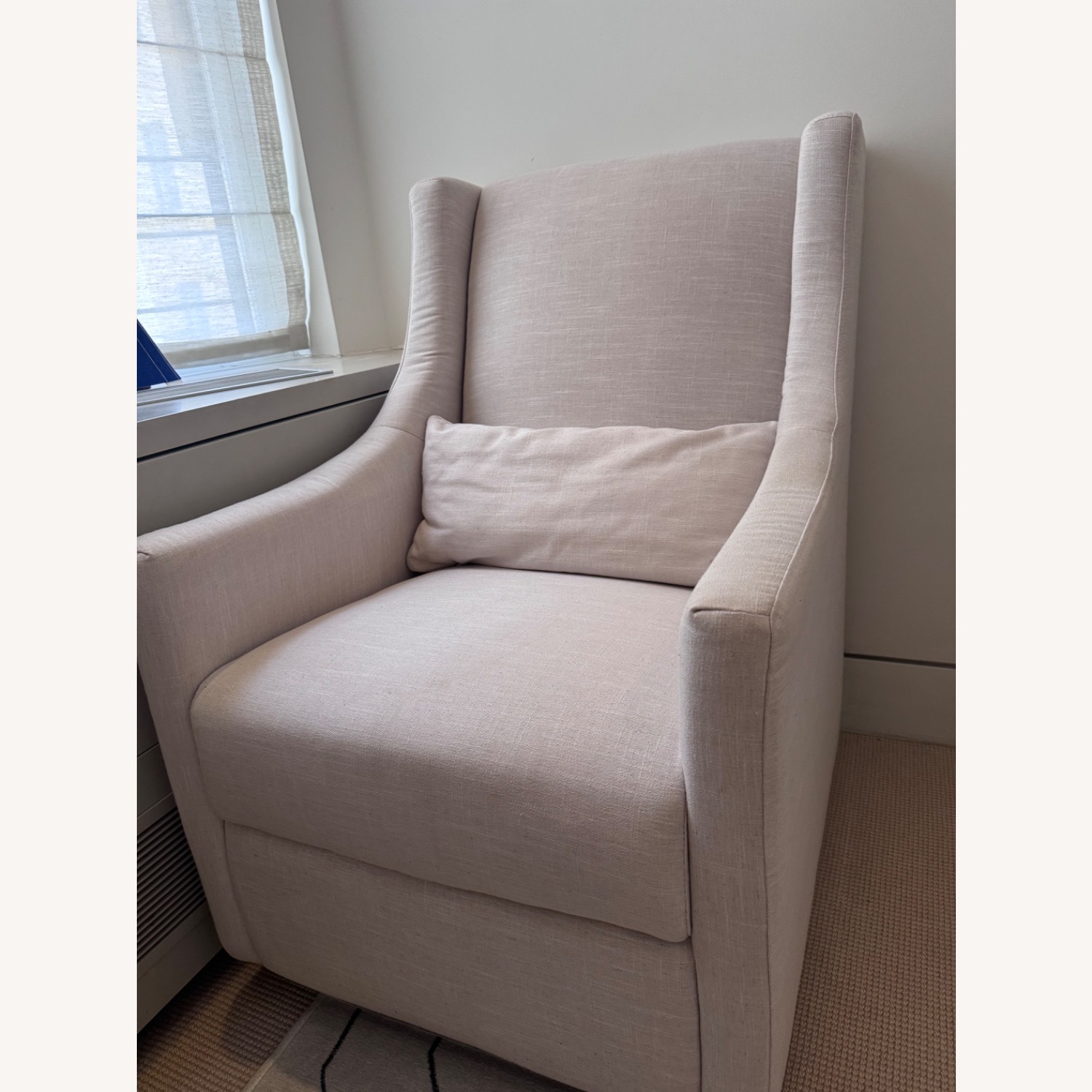 Babyletto Beige Fabric Glider Nursing Chair - image-2