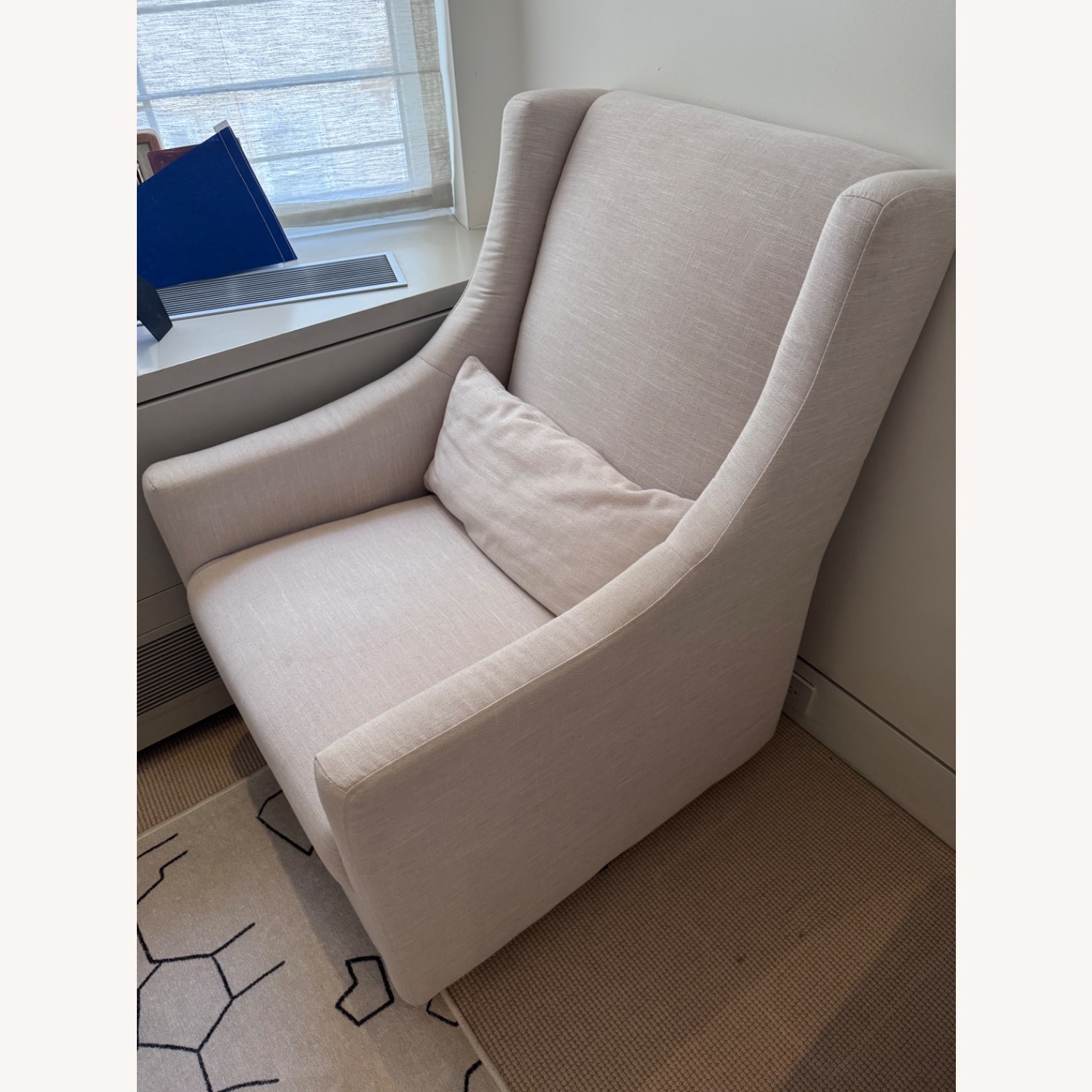 Babyletto Beige Fabric Glider Nursing Chair - image-3