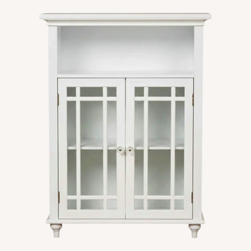 Used Crate & Barrel White Wood Nightstand for sale on AptDeco