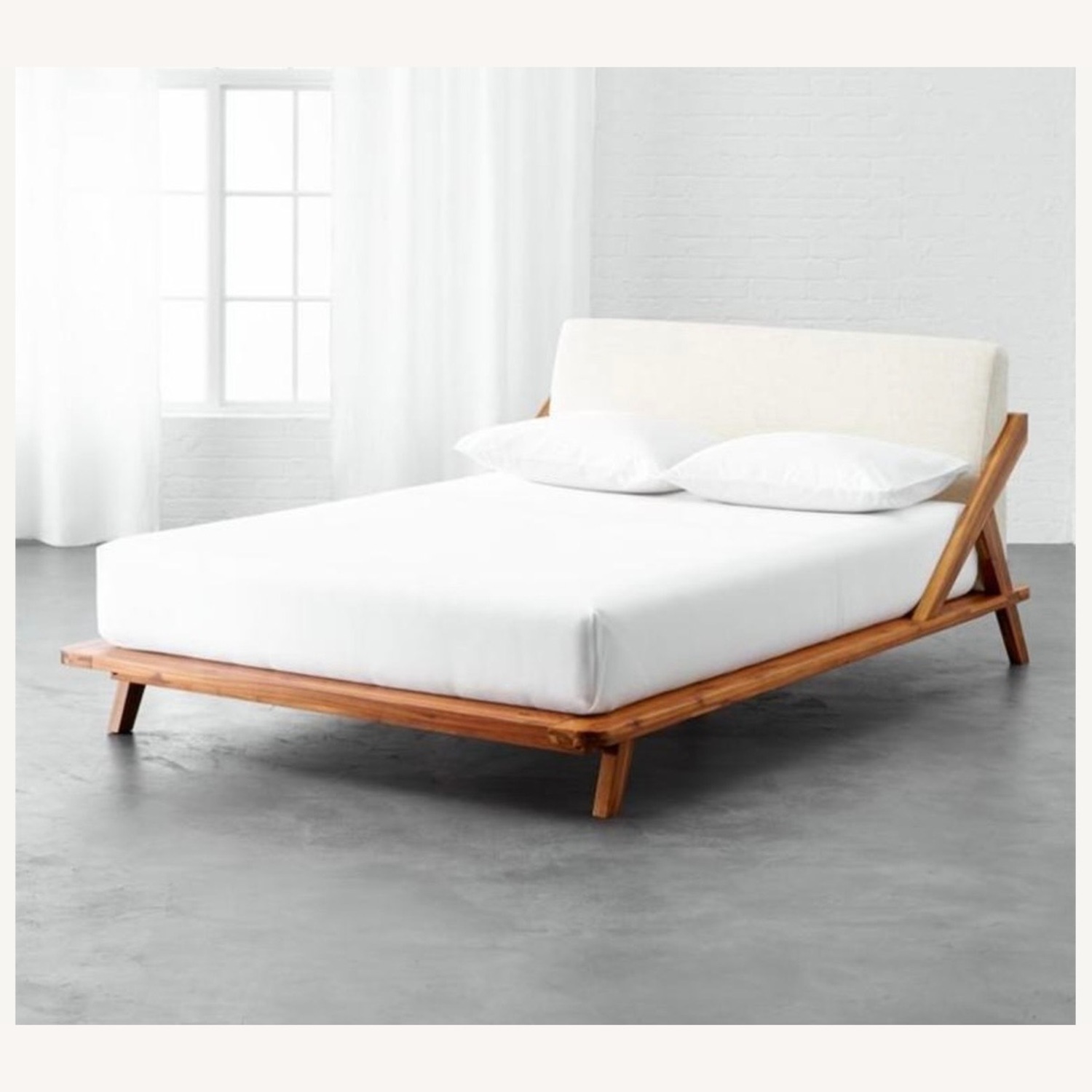 CB2 Natural Wood King Bed - image-1