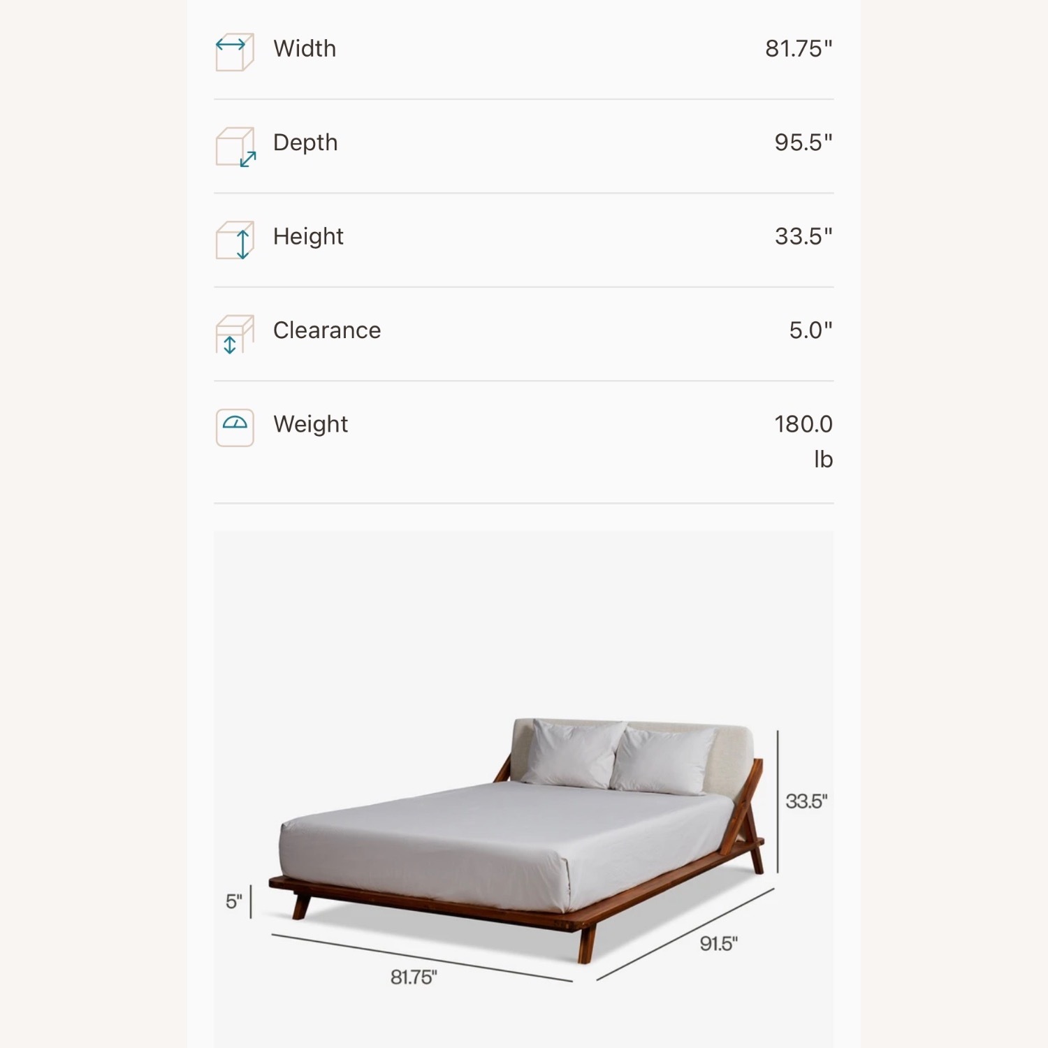 CB2 Natural Wood King Bed - image-2