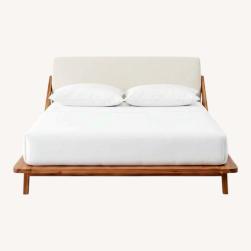 Used CB2 Natural Wood King Bed for sale on AptDeco