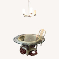 Round Glass Dining Table Pedestal Base 