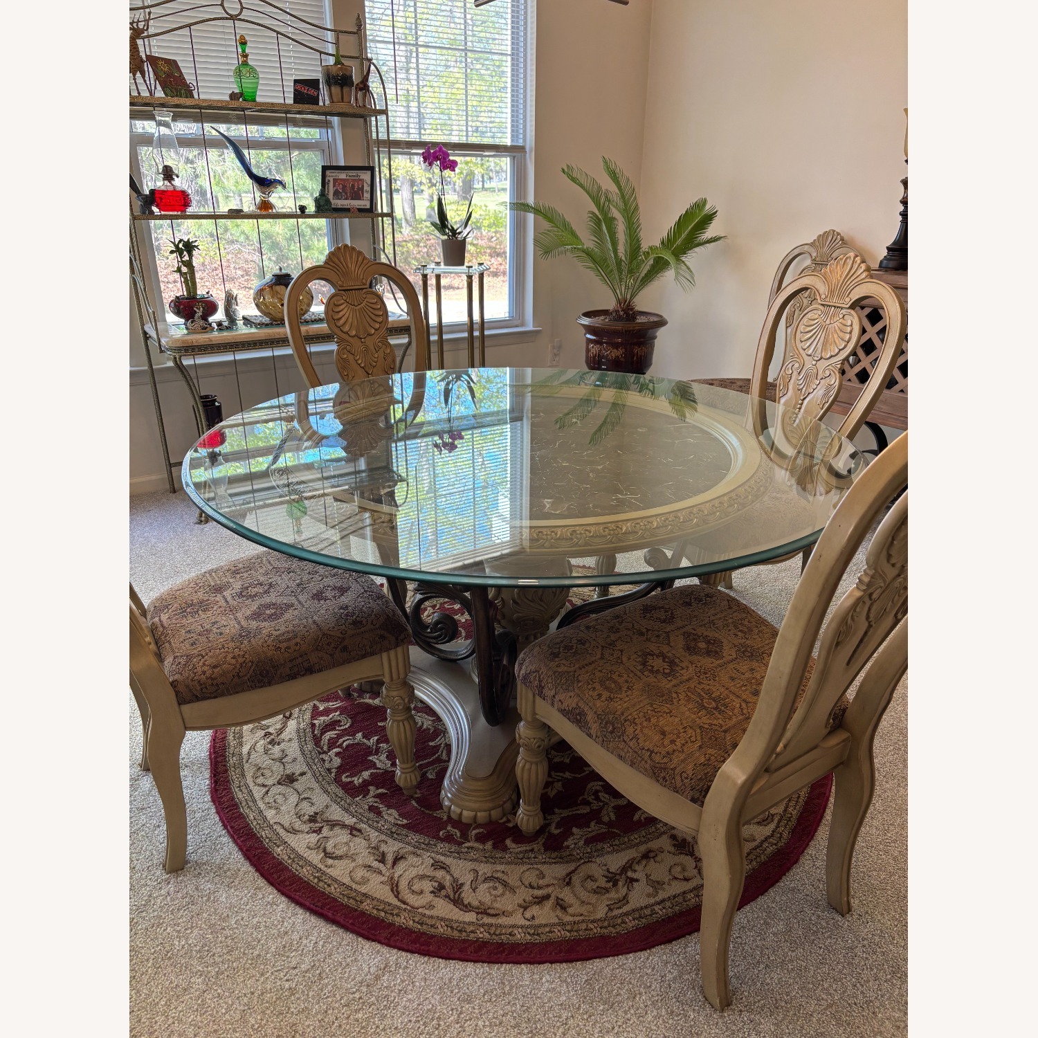 Round Glass Dining Table Pedestal Base  - image-6