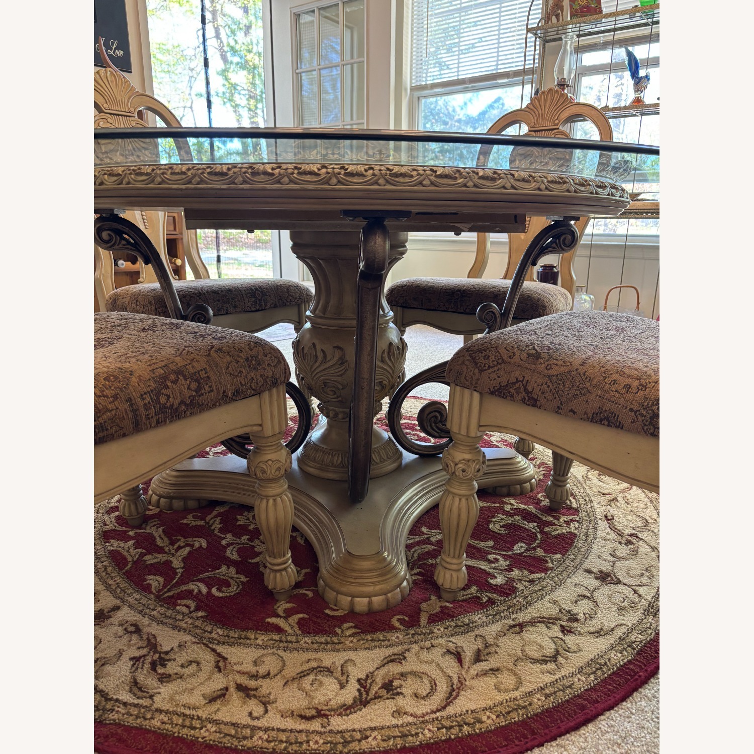 Round Glass Dining Table Pedestal Base  - image-5