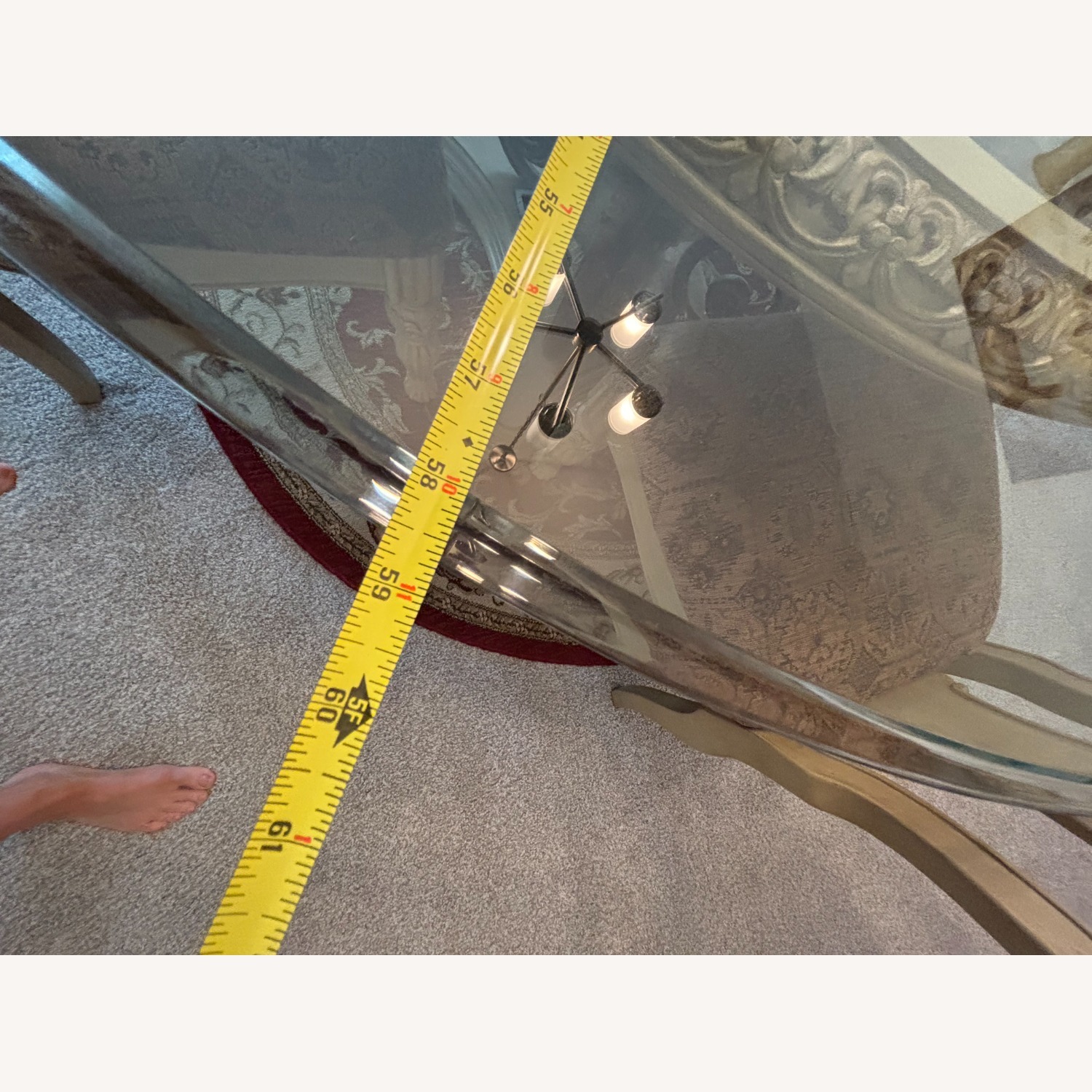 Round Glass Dining Table Pedestal Base  - image-3