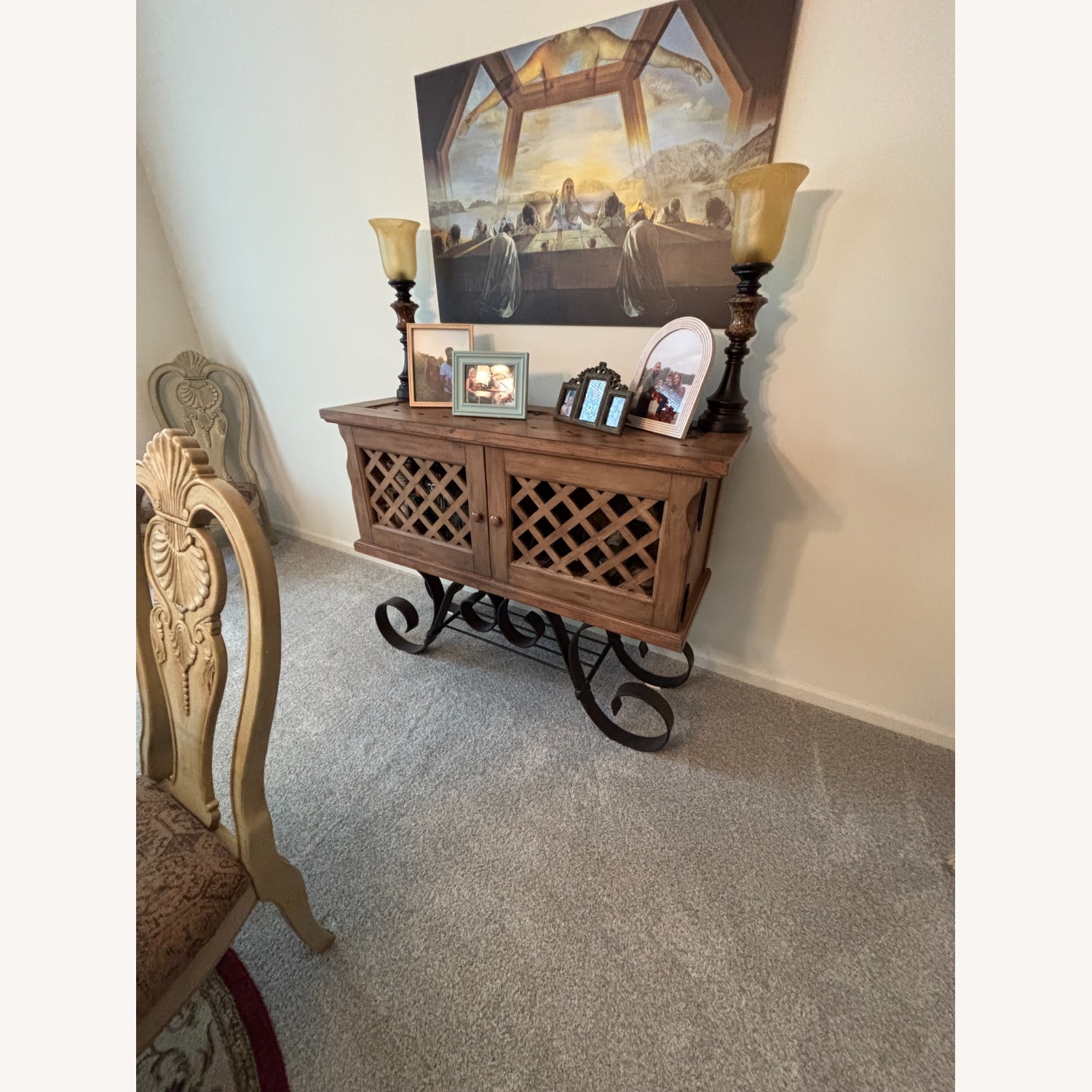 Light Brown Wood Side Table - image-5