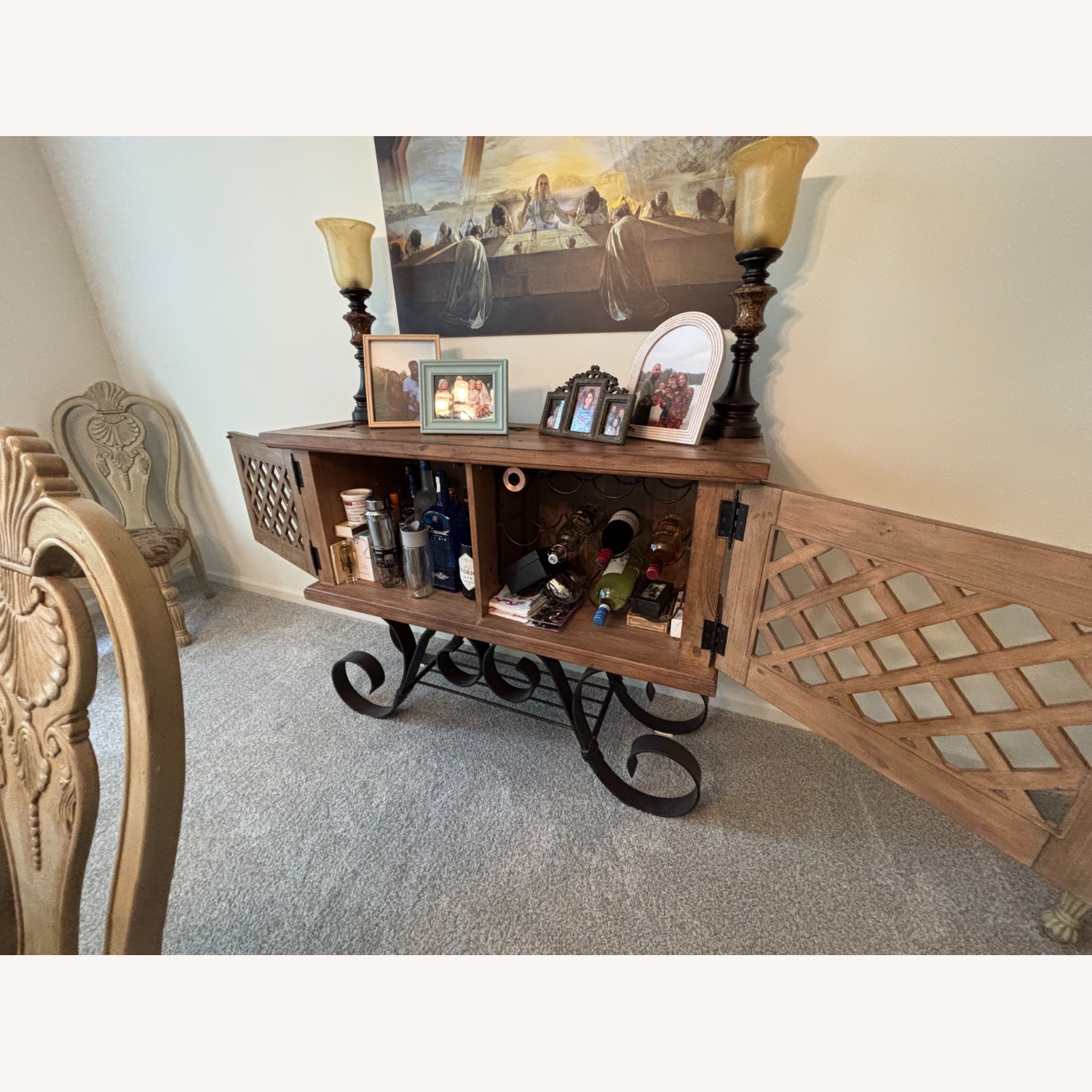 Light Brown Wood Side Table - image-2