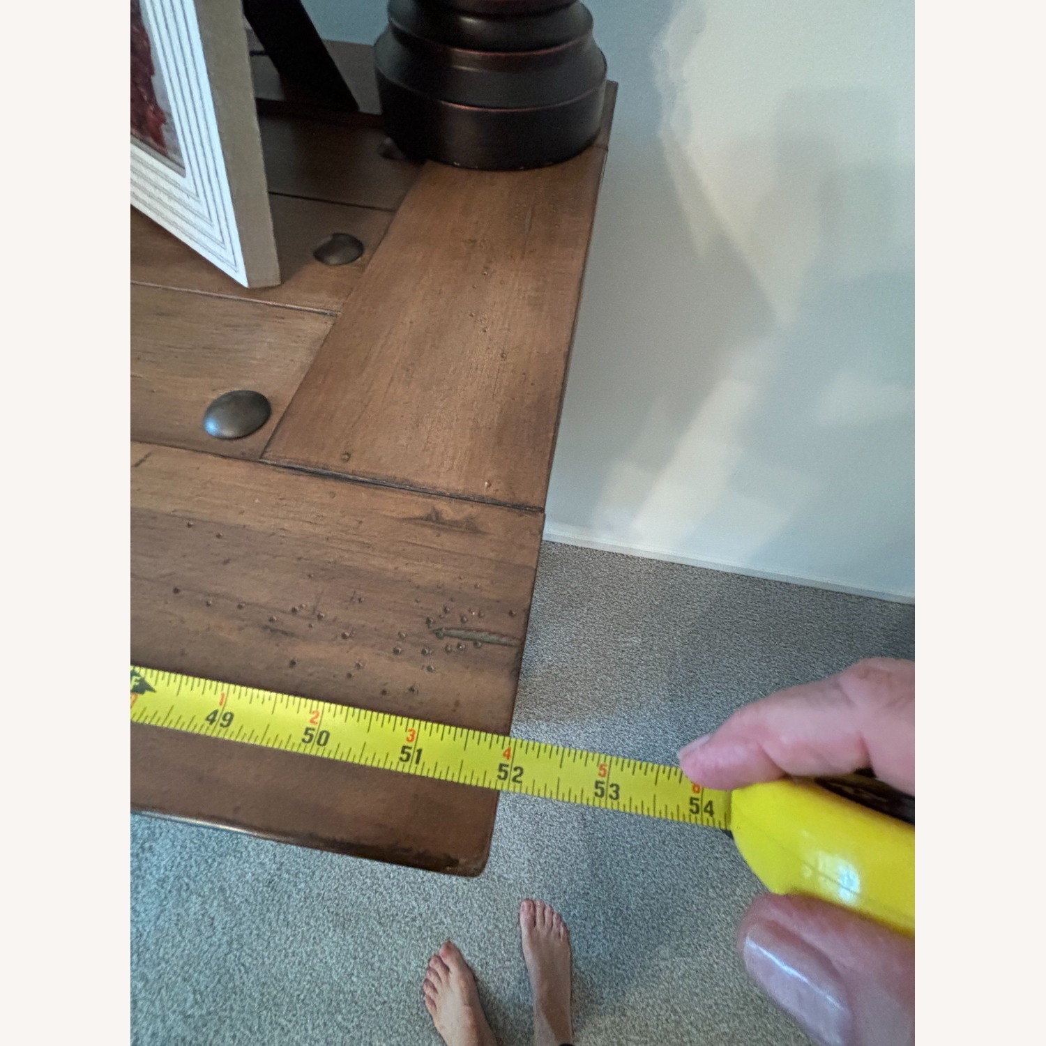 Light Brown Wood Side Table - image-6