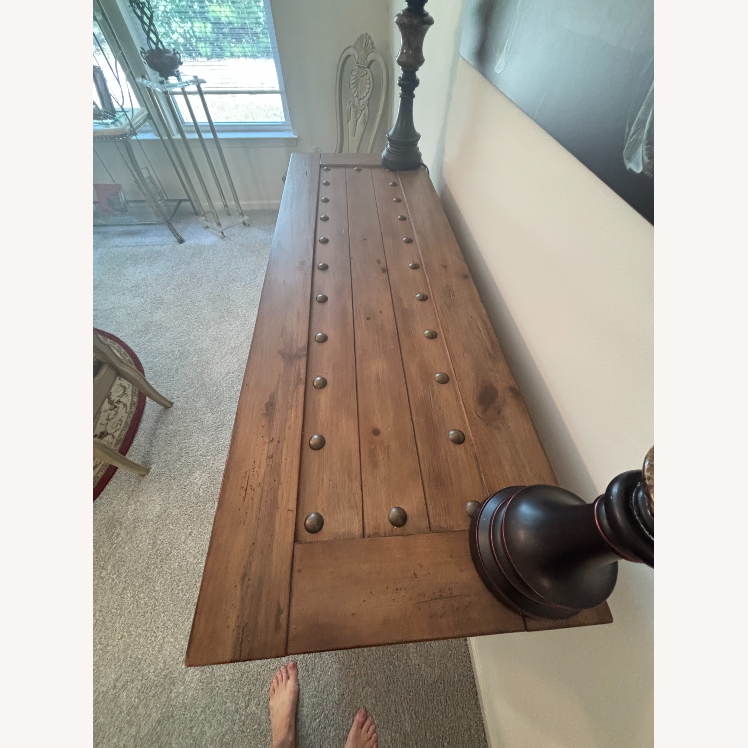 Light Brown Wood Side Table - image-1