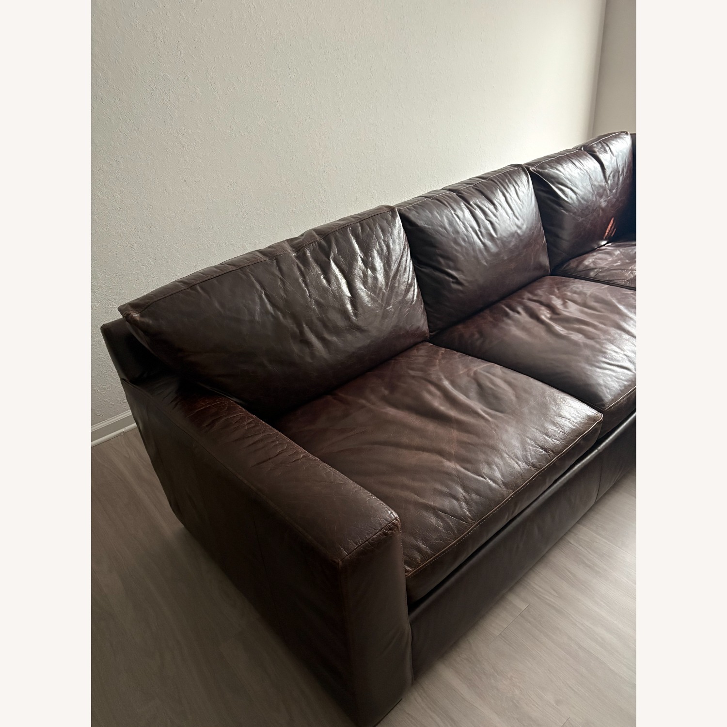Genuine leather L-shape Sofa - image-8
