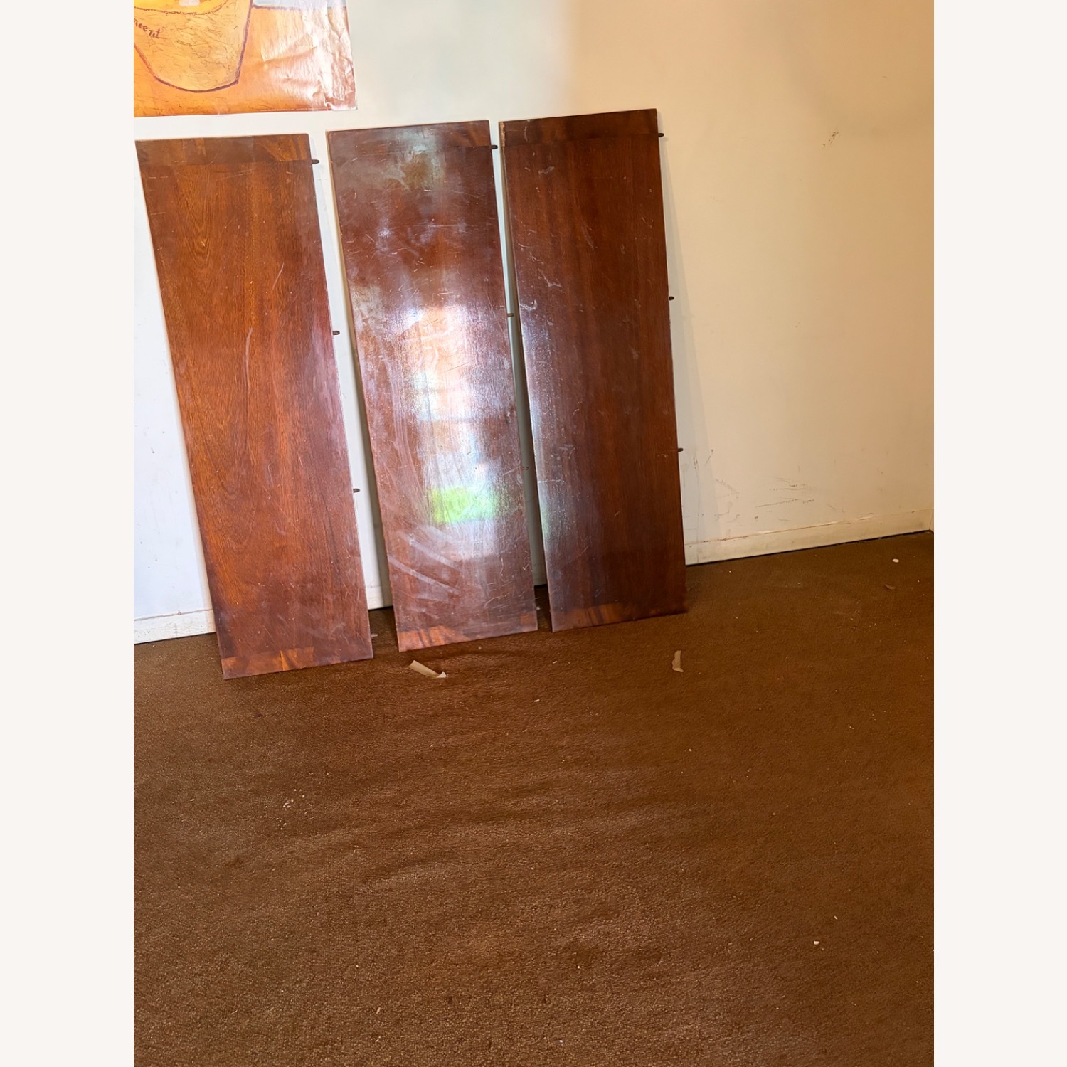 Vintage/Antique Dark Brown Wood Dining Table - image-2