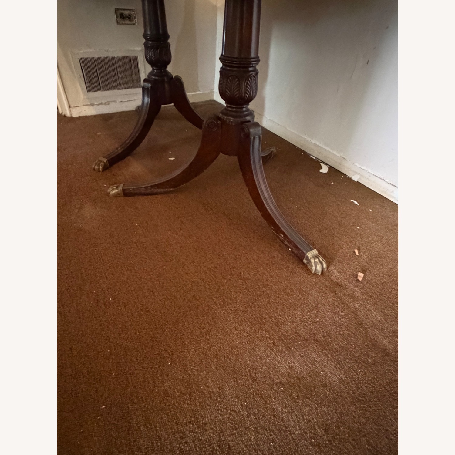 Vintage/Antique Dark Brown Wood Dining Table - image-7
