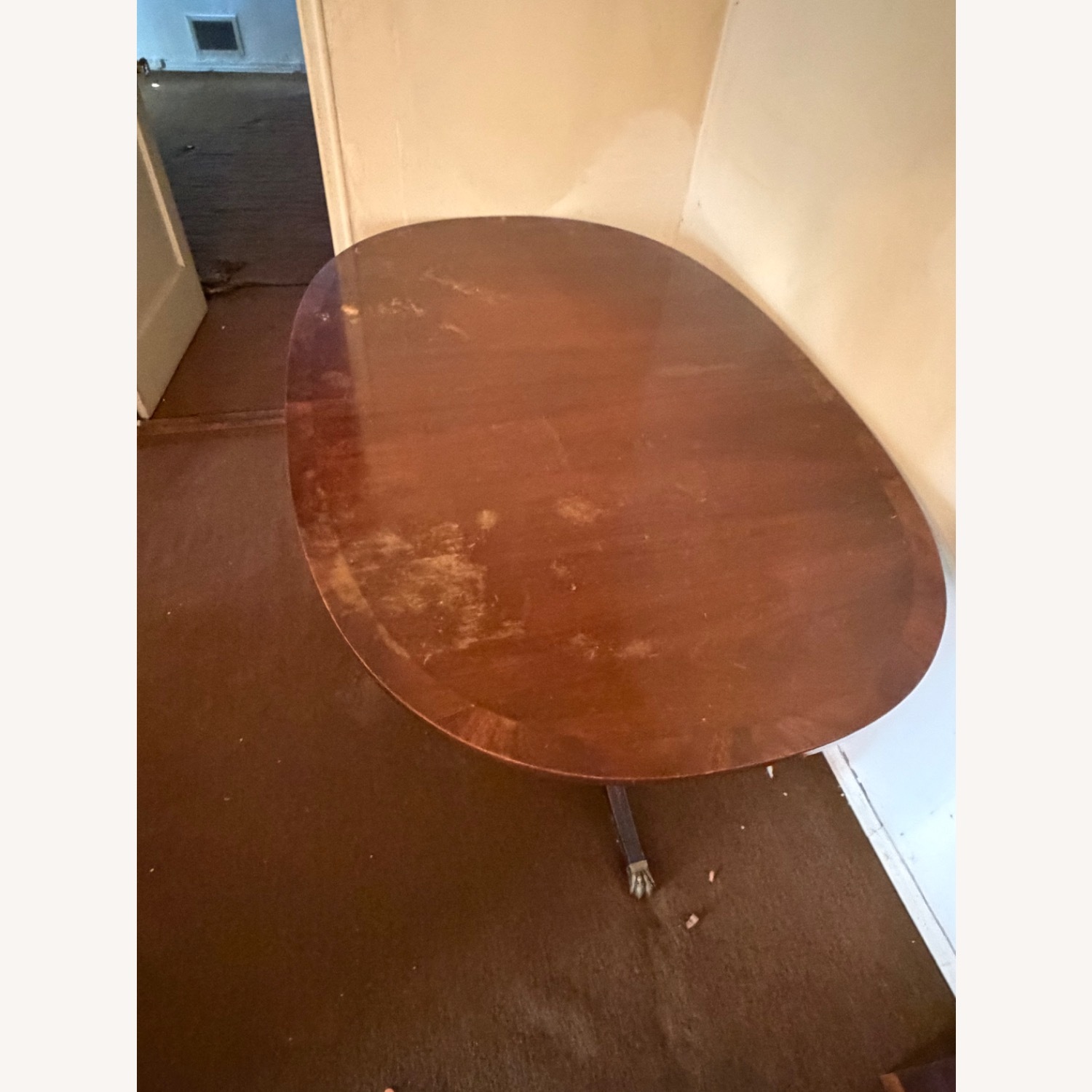 Vintage/Antique Dark Brown Wood Dining Table - image-6