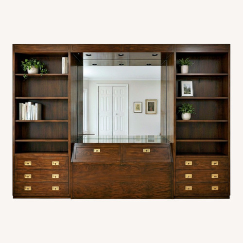 Used Henredon Scene One 11ft Wall Unit Mirror Light for sale on AptDeco