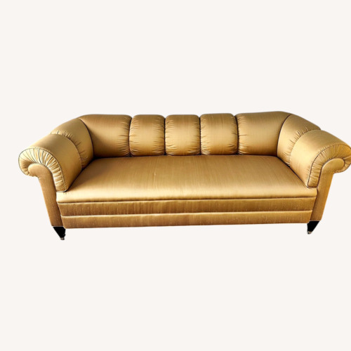 Used Baker Furniture Gold Silk 3+ Seater Sofa for sale on AptDeco