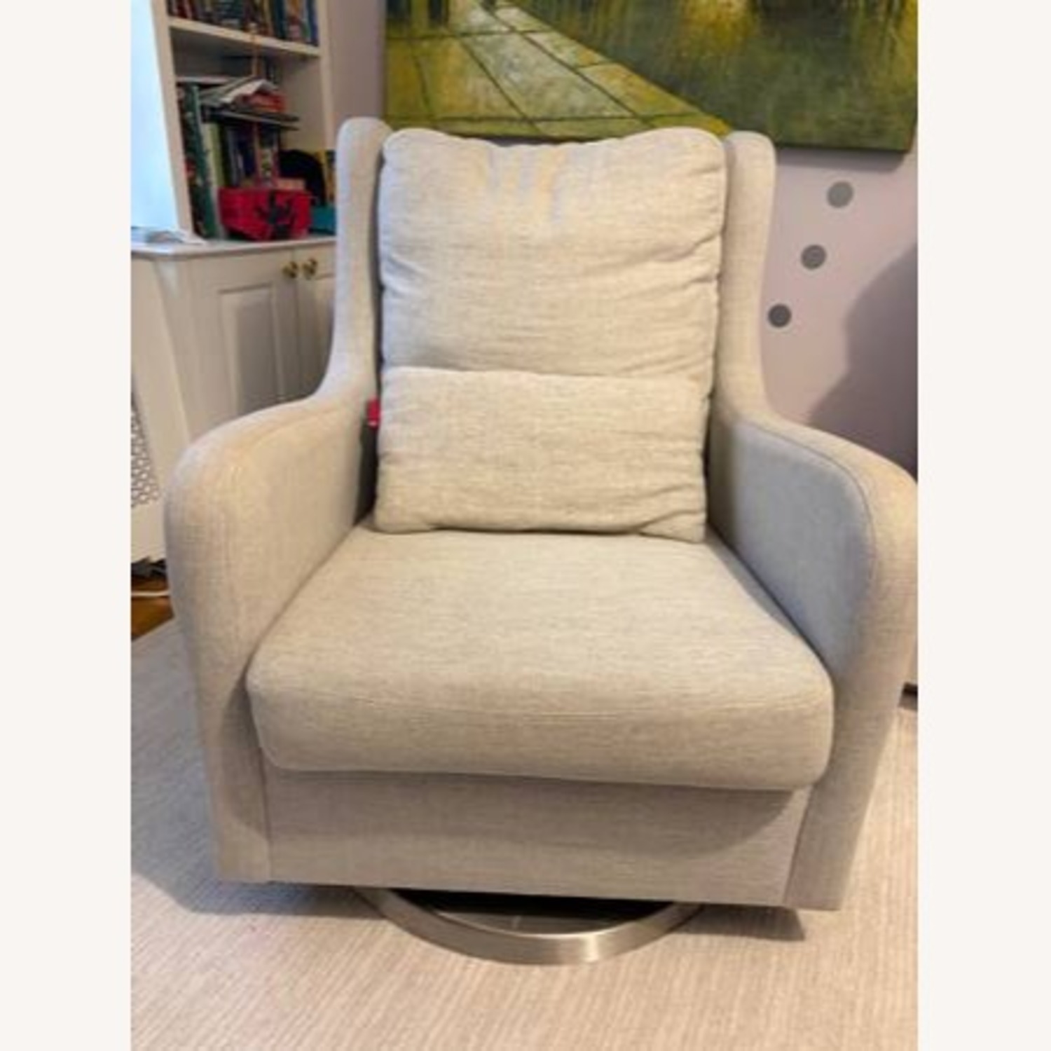 Monte Design Milo Light Gray Fabric Nursing Chair - image-1