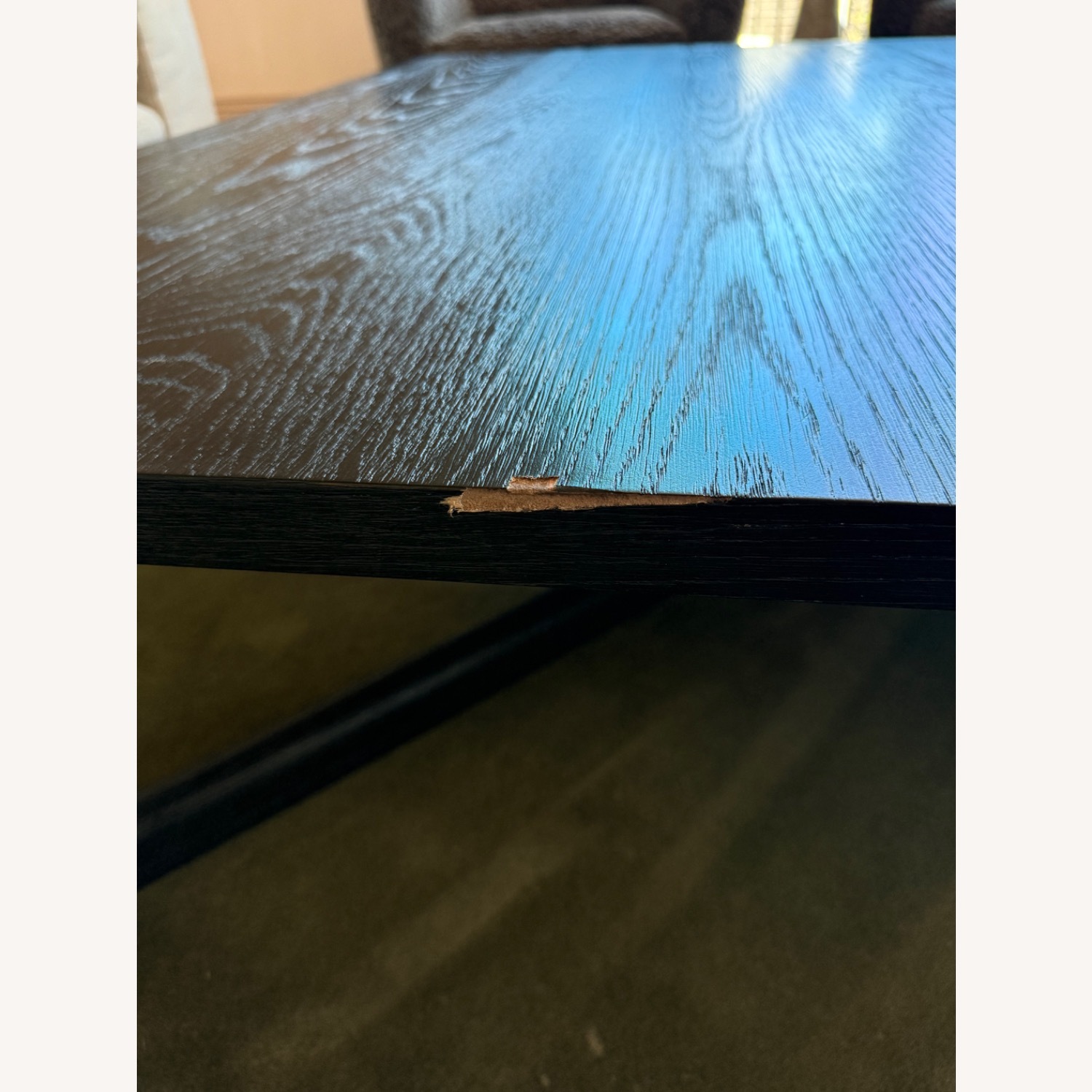 Restoration Hardware Black Wood Coffee Table - image-4