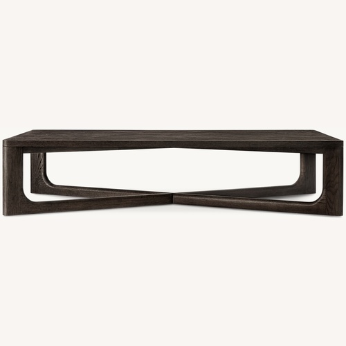Used Restoration Hardware Black Wood Coffee Table for sale on AptDeco