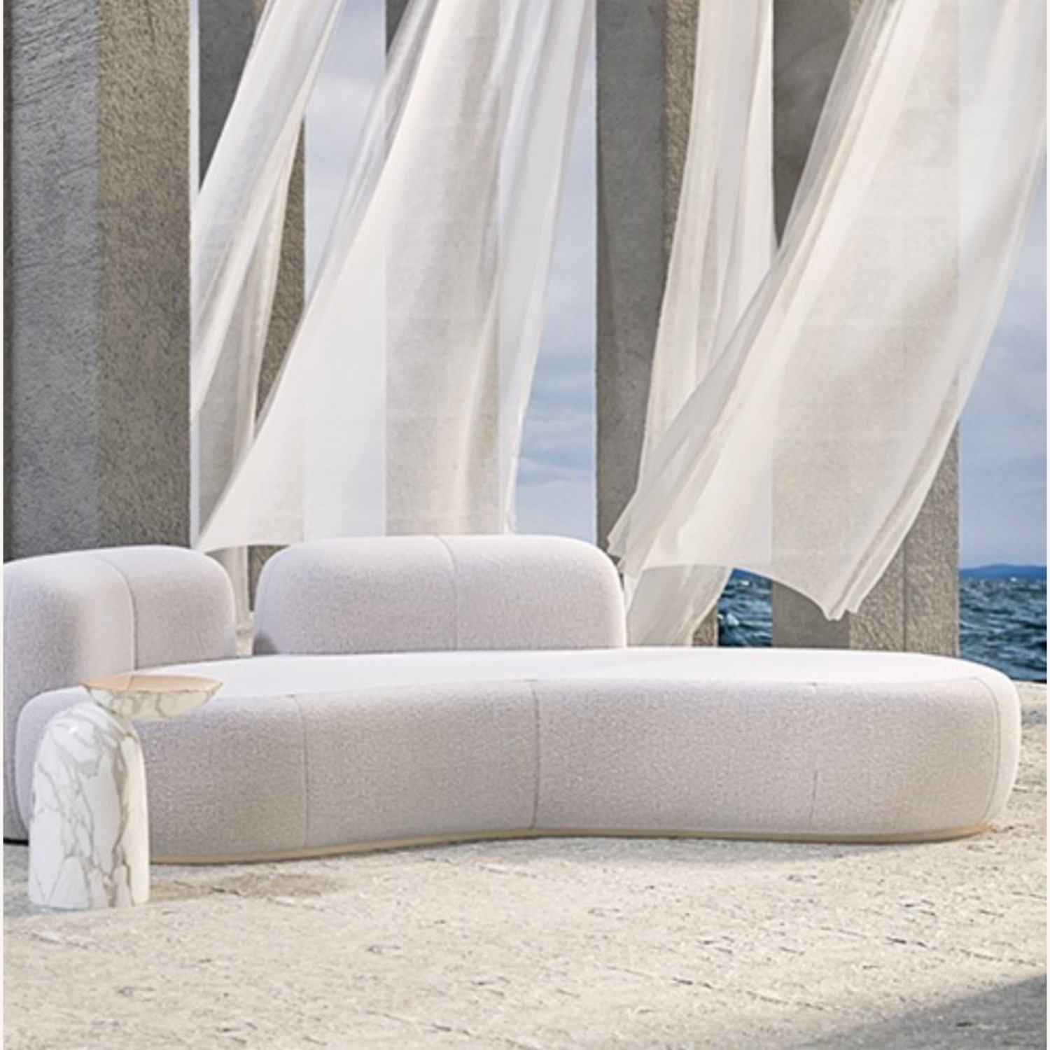 Tateyama Cloud Natural 3+ Seater Sofa - image-1