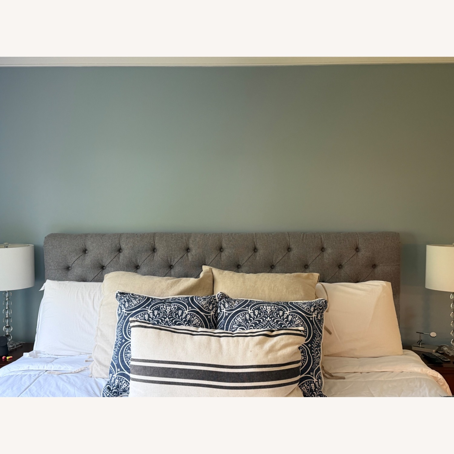 Pottery Barn Chesterfield Tufted King Bed - image-3