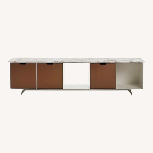 Used Flexform ‘FLY’ Marble Top Entertainment Stand for sale on AptDeco