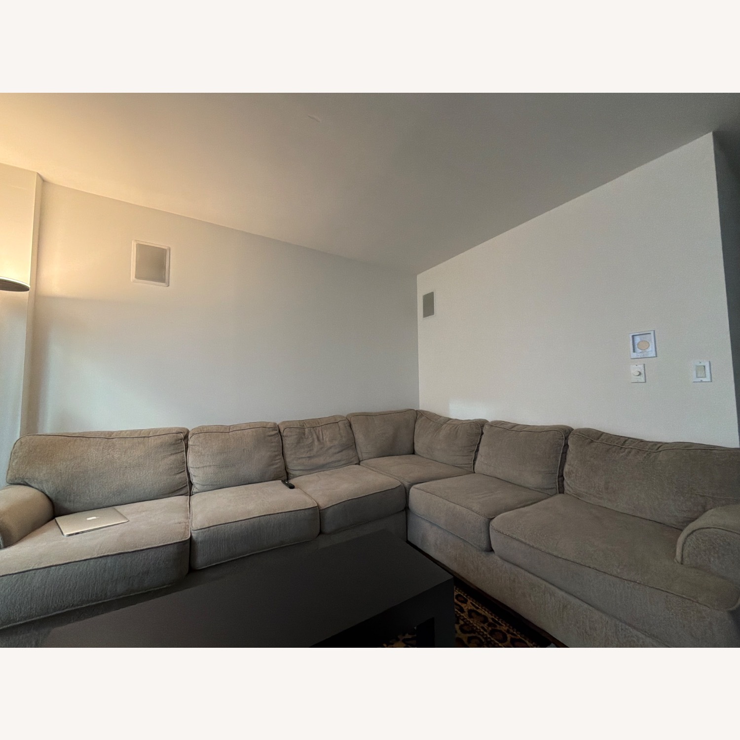 Light Gray Fabric 2 Piece Sectional - image-2