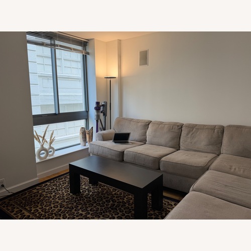 Used Light Gray Fabric 2 Piece Sectional for sale on AptDeco
