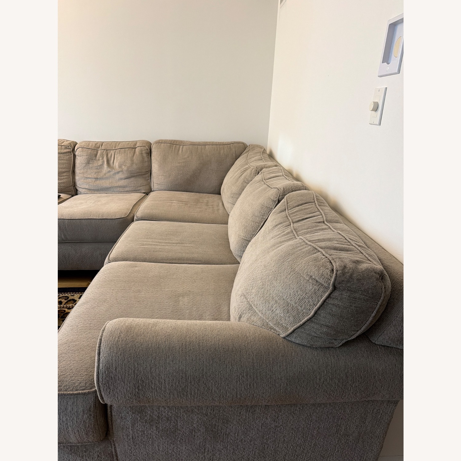 Light Gray Fabric 2 Piece Sectional - image-3