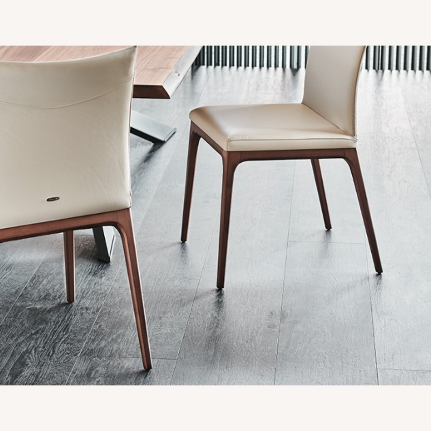 Cattelan Italia Leather Dining Chairs Set of 8 - image-2