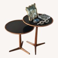 Round Side Tables Set of 2